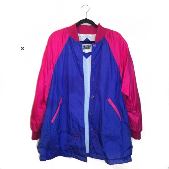 Vintage Jackets & Blazers - Vintage 90s Colorblock Neon Wind Breaker Ski Coat
